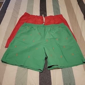 2 pair of polo swim trunks